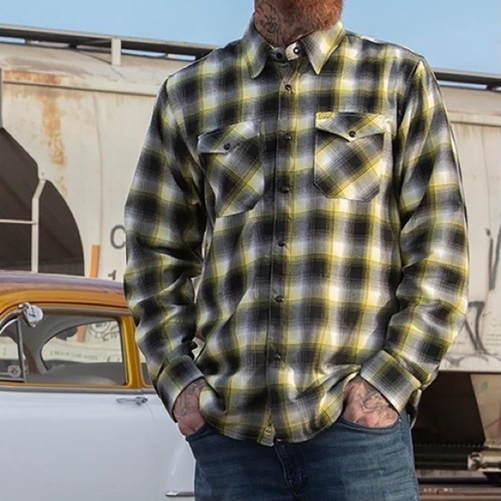 Dixxon Men’s Moon Eyes Flannel Shirt/ Limited edition/ Small